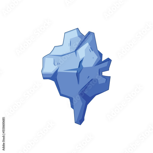 water iceberg cartoon vector illustration