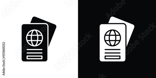 Immigration icon Vector illustration in solid and black and white. EPS10