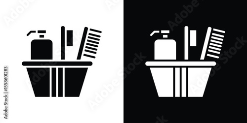 hygiene kit icon Vector illustration in solid and black and white. EPS10