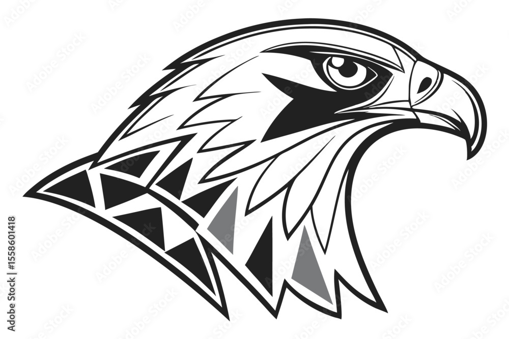 Obraz premium -a-sleek-logo-featuring-a-stylized-falcon--created