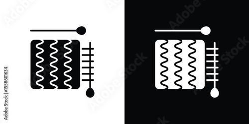 Handloom icon Vector illustration in solid and black and white. EPS10