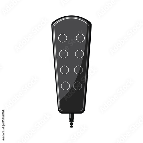 remote medical bed control cartoon vector illustration