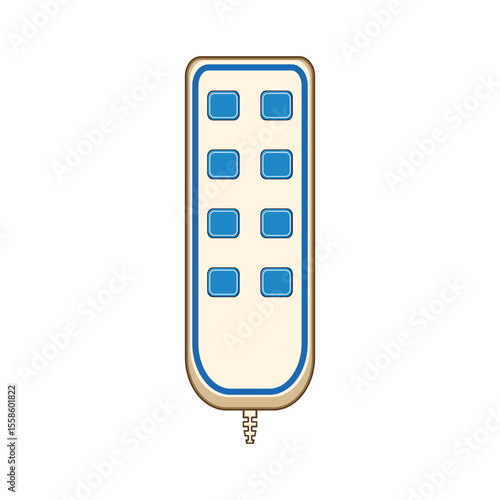 ergonomic medical bed control cartoon vector illustration