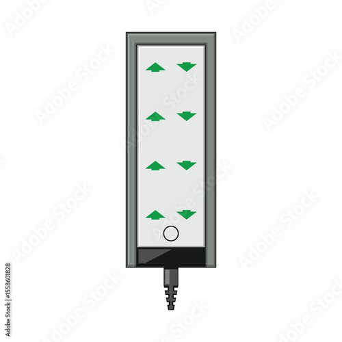 tilt medical bed control cartoon vector illustration
