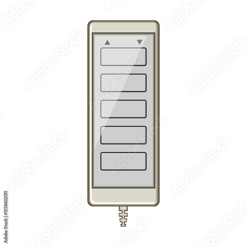 siderails medical bed control cartoon vector illustration
