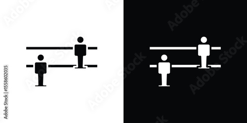 Foosball icon Vector illustration in solid and black and white. EPS10
