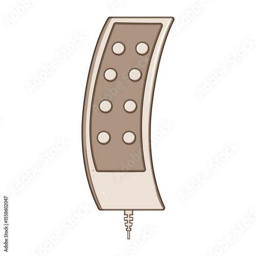 lock medical bed control cartoon vector illustration