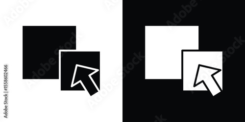 Drag and drop icon Vector illustration in solid and black and white. EPS10