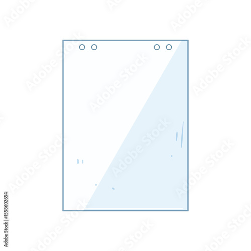stationery notebook line page cartoon vector illustration