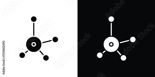 Decentralized icon Vector illustration in solid and black and white. EPS10