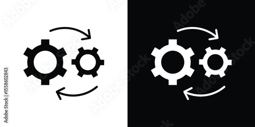 Devops icon Vector illustration in solid and black and white. EPS10