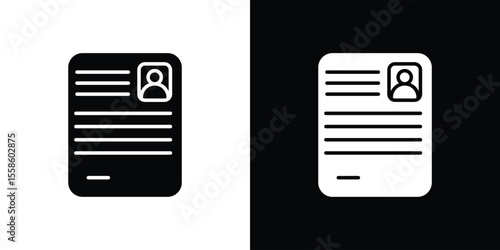 Curriculum icon Vector illustration in solid and black and white. EPS10