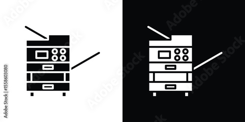Copier icon Vector illustration in solid and black and white. EPS10