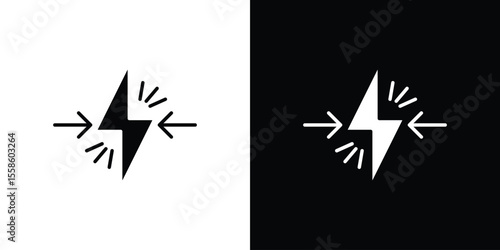 Conflict icon Vector illustration in solid and black and white. EPS10
