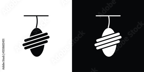 Cocoon icon Vector illustration in solid and black and white. EPS10