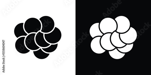 Cancer icon Vector illustration in solid and black and white. EPS10