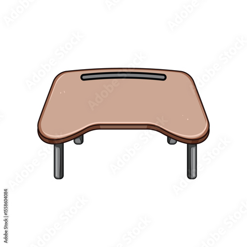 indoor portable lap desk cartoon vector illustration