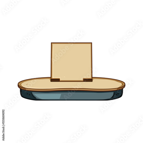 lightweight portable lap desk cartoon vector illustration