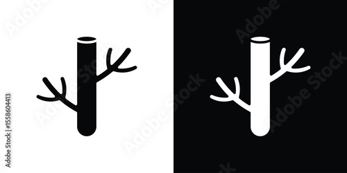 Blood vessel icon Vector illustration in solid and black and white. EPS10