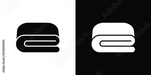 blanket icon Vector illustration in solid and black and white. EPS10