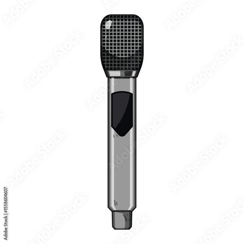 condenser radio microphone cartoon vector illustration