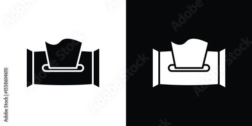 baby wipe icon Vector illustration in solid and black and white. EPS10