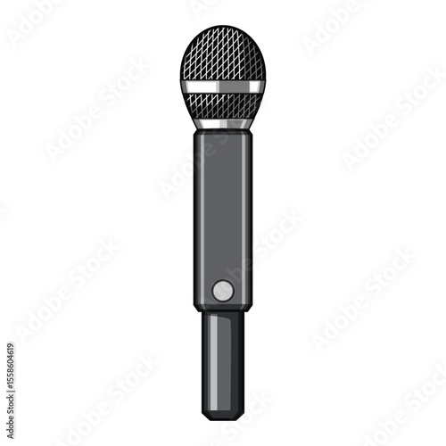 dynamic radio microphone cartoon vector illustration