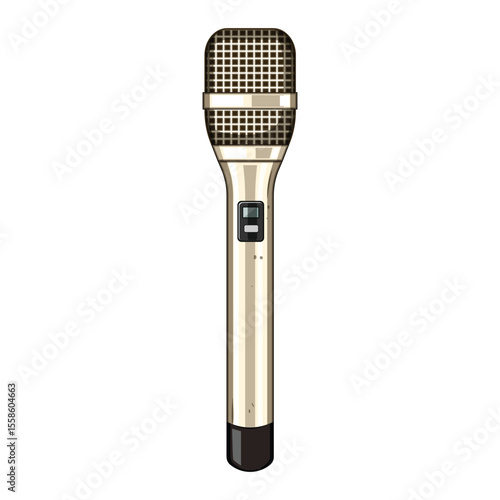 lavalier radio microphone cartoon vector illustration