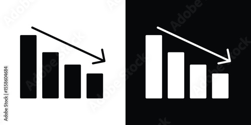 Attrition icon Vector illustration in solid and black and white. EPS10