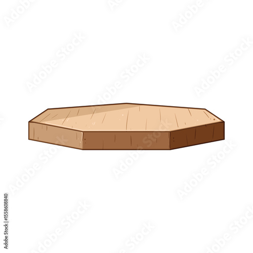 collection wood platform cartoon vector illustration