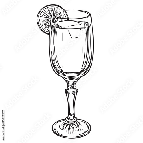 Refreshing cocktail with lime slice for summer gatherings