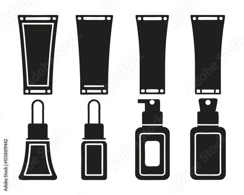 A collection of electric hair clippers and various electric shavers, perfect as a technology vector icon set