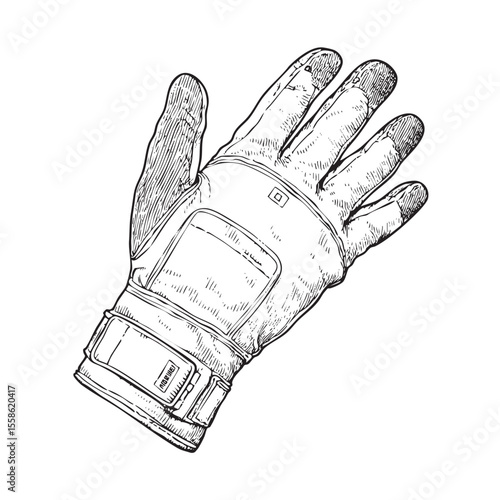 Warm winter glove designed for cold outdoor activities during winter