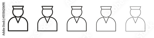 Valet icon Vector illustration in solid and black and white. EPS10