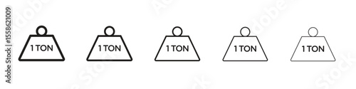 Tonne icon Vector illustration in solid and black and white. EPS10