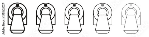 Tomography icon Vector illustration in solid and black and white. EPS10