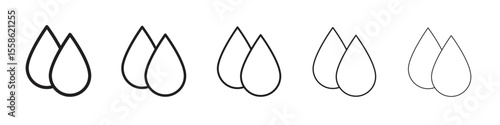 Tear drop icon Vector illustration in solid and black and white. EPS10