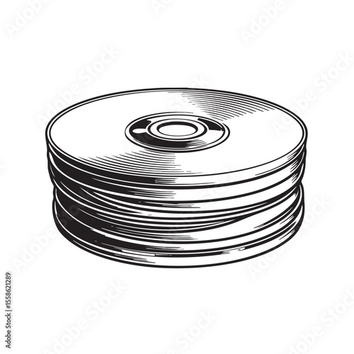 Stacked compact discs with clean edges for archival purposes