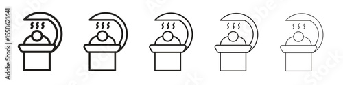Solarium icon Vector illustration in solid and black and white. EPS10