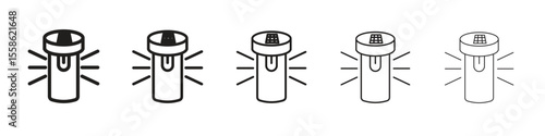 Solar Garden Light lamp icon Vector illustration in solid and black and white. EPS10