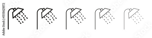 Shower Head icon Vector illustration in solid and black and white. EPS10