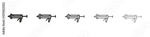 Sealants gun icon Vector illustration in solid and black and white. EPS10