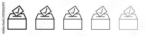 Referendum icon Vector illustration in solid and black and white. EPS10