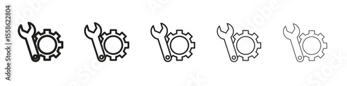 Productivity tools icon Vector illustration in solid and black and white. EPS10