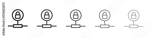 Private network icon Vector illustration in solid and black and white. EPS10
