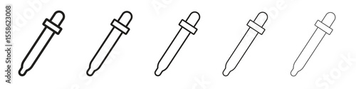 Pipette icon Vector illustration in solid and black and white. EPS10
