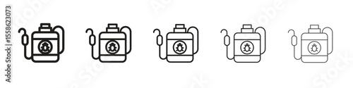 Pesticide icon Vector illustration in solid and black and white. EPS10