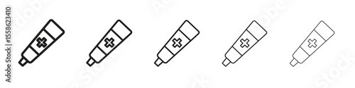 Ointment icon Vector illustration in solid and black and white. EPS10