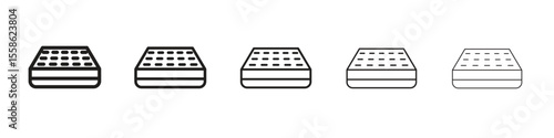Mattress icon Vector illustration in solid and black and white. EPS10