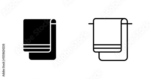 Spa Towels Vector Icon